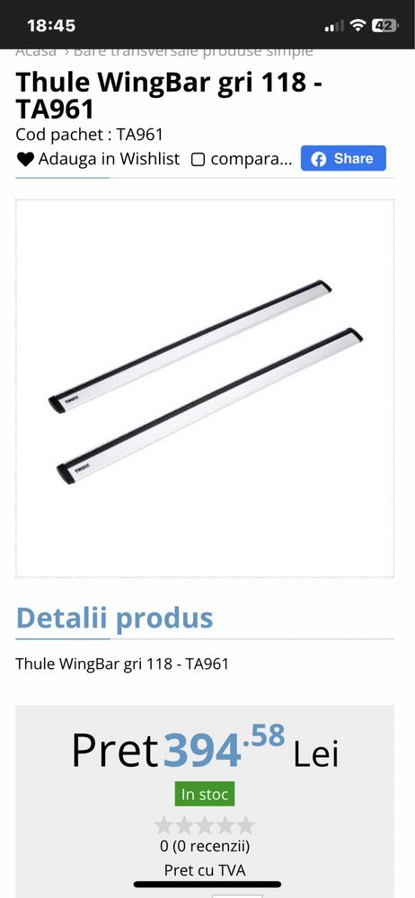 Bare portbagaj Thule