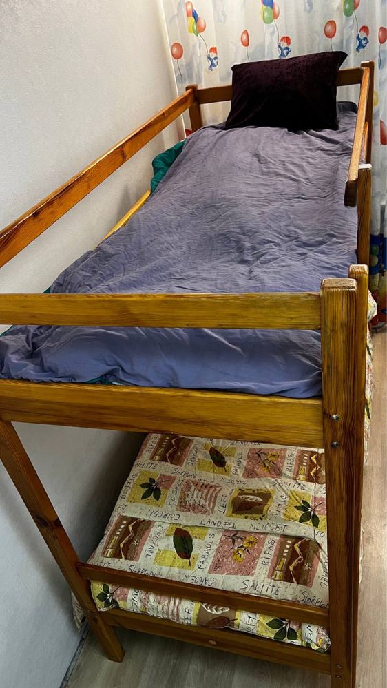 Кровать двухъярусная детская подростковая деревянная