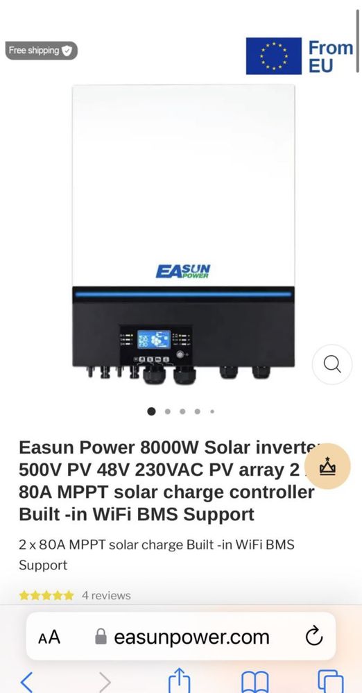 Солнечный инвертор EaSun Isolar SMW 11KW TWIN