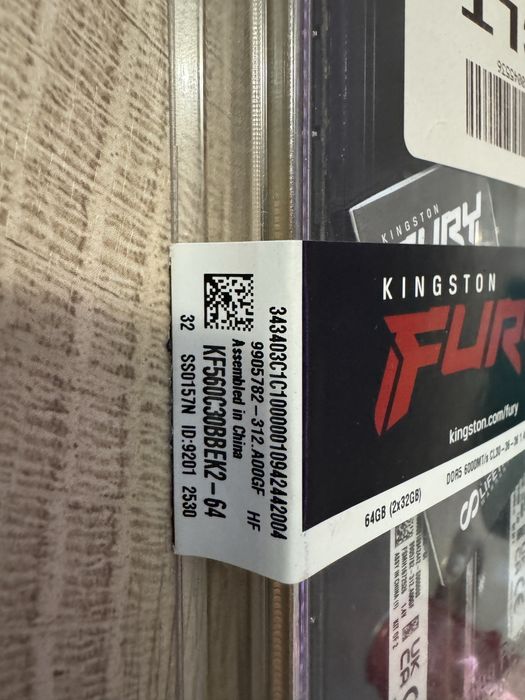 Vand dual kit 64 ddr5 Ram kingstone 6000 cl30