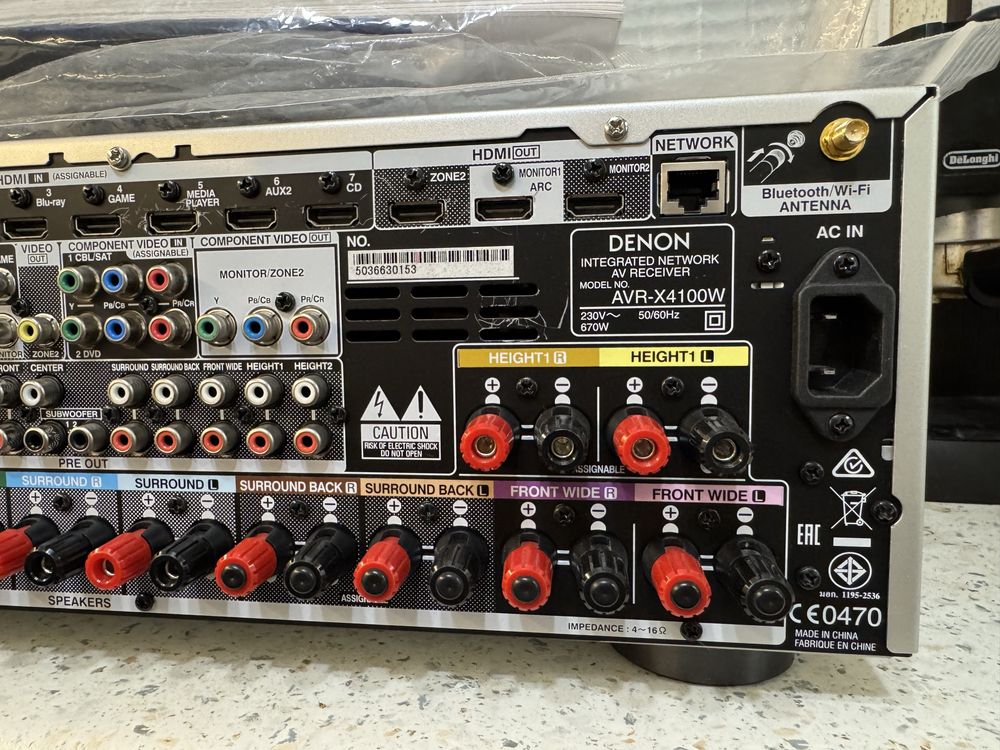 Denon AVR-X4100 Пълен комплект .Като нов Bluetooth