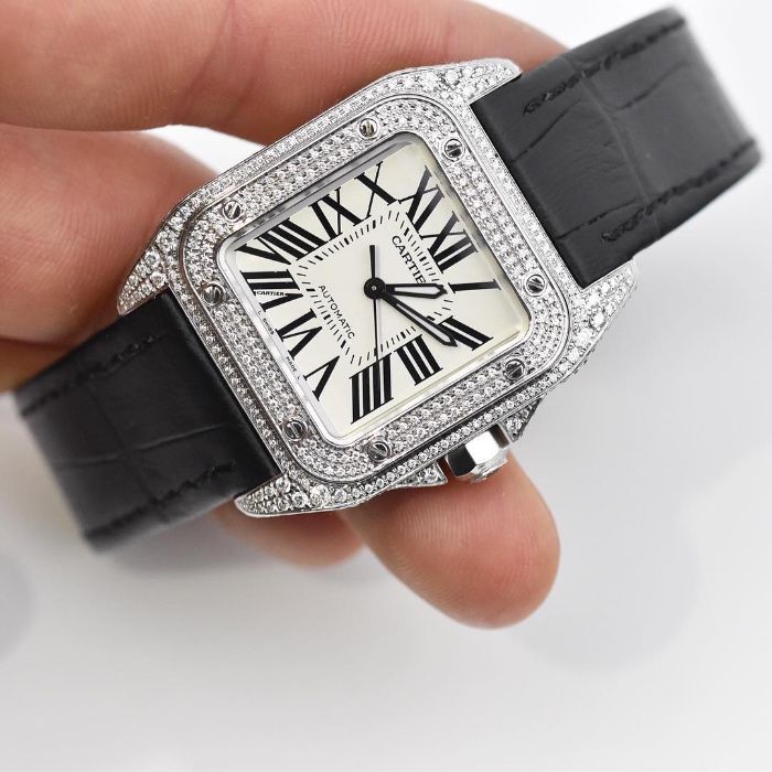 Cartier Santos 100 Piele Femei