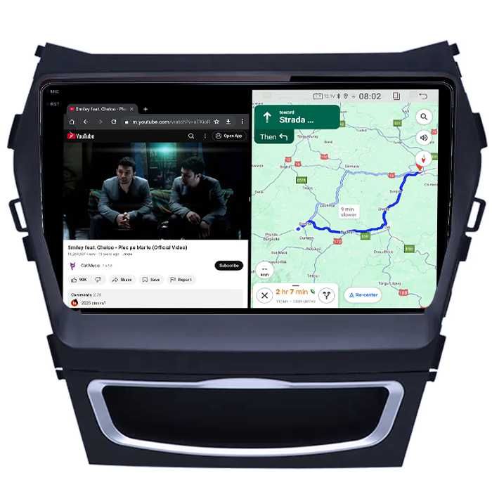 Navigatie 9'', 4GB RAM/64GB ROM, Hyundai Santa Fe 2012, Android 14