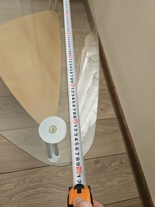 Маса холна метал, дърво и стъкло. 100/60/40см. + резервно стъкло..