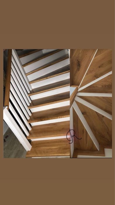 Scara interioara lemn masiv