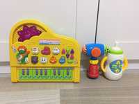 0-36 luni biberon, ciocan muzical Fisher Price si “pian” cu animalute