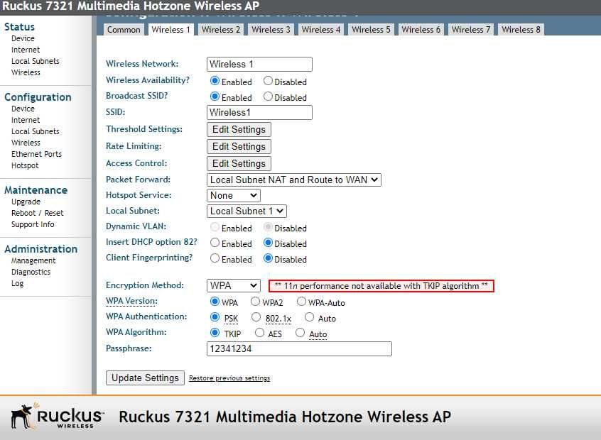 Ruckus ZoneFlex 7321 Access Point