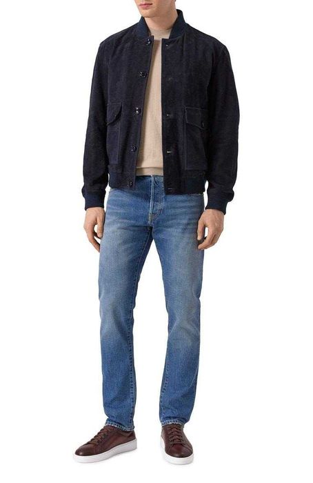 BOSS мужская замшевая куртка бомбер  РАЗМЕР M, L, XL, 2XL, 3XL