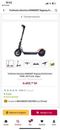 Trotineta electrica Segway NINEBOT KickScooter P65E noua