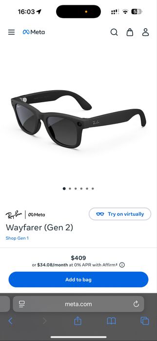 Ray ban meta Gen 2 новый 400$