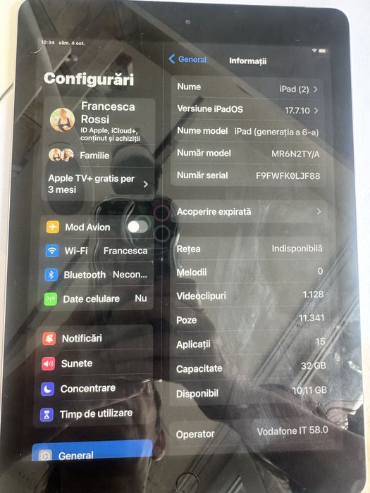 IPad generatia 6 , 32 GB , varianta cu sim