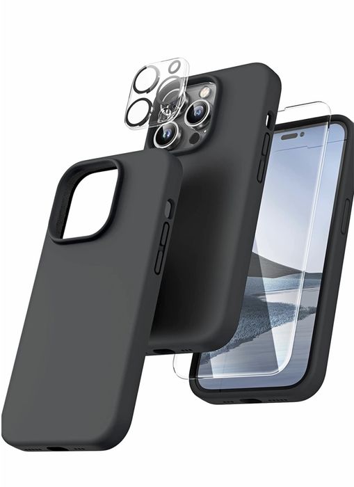 Husa Soft TPU Inside Piele + Folie Sticla Iphone 14/15/16/PRO/MAX/PLUS