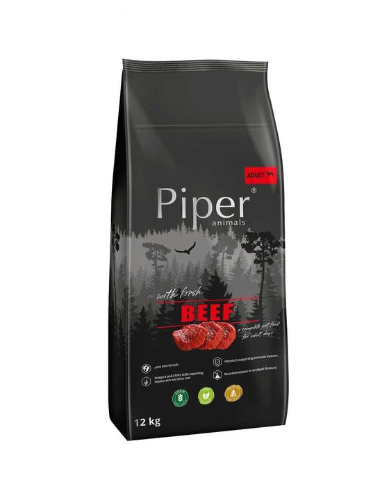 Piper Super Premium Beef -суха храна за кучета със свежо говеждо месо