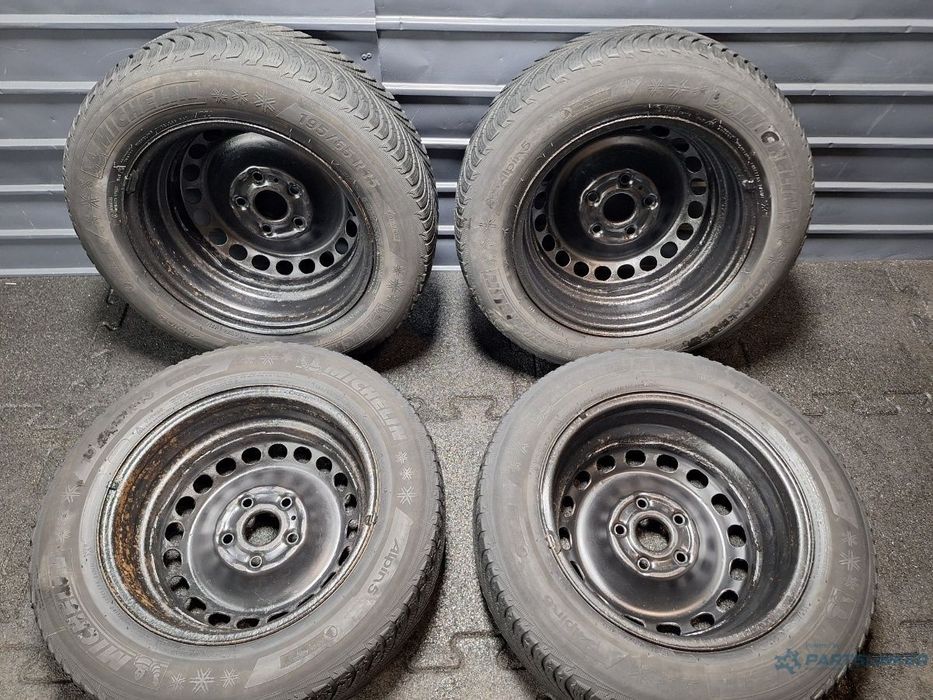 Jante de otel cu cauciucuri de iarna 195/65 r15 MICHELIN Alpin5 SKODA OCTAVIA 1Z3 2004 - 2013 6Jx15H2 , ET37 3B0601027D