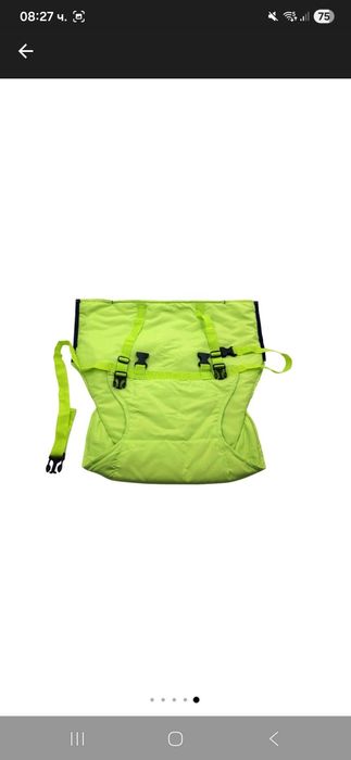 Преносим стол за хранене, зелен