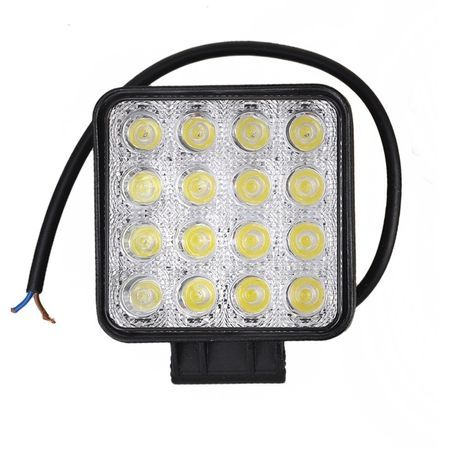 Proiector LED auto offroad 48W 12V-24V 3520 lumenI patrat / rotund