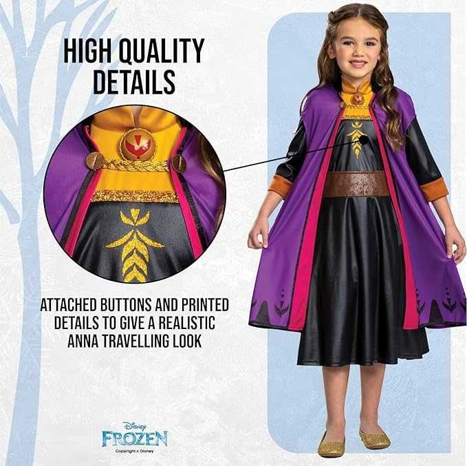Детски костюм за карнавал парти на Анна Disney Frozen