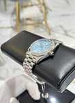 rolex day-date 40mm silver blue