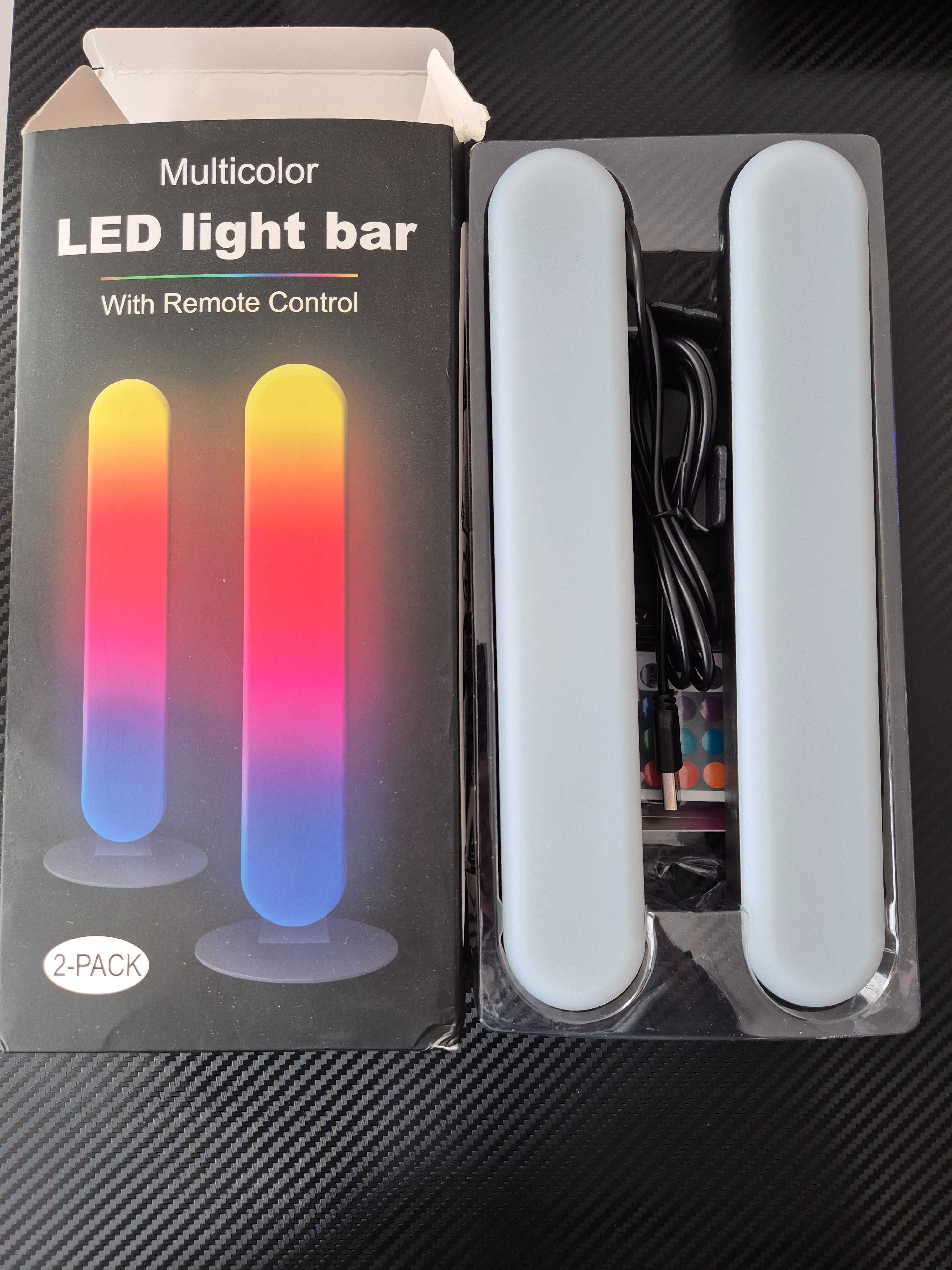RGB LED лампи, амбиентна светлина, с дистанционно управление, 27см