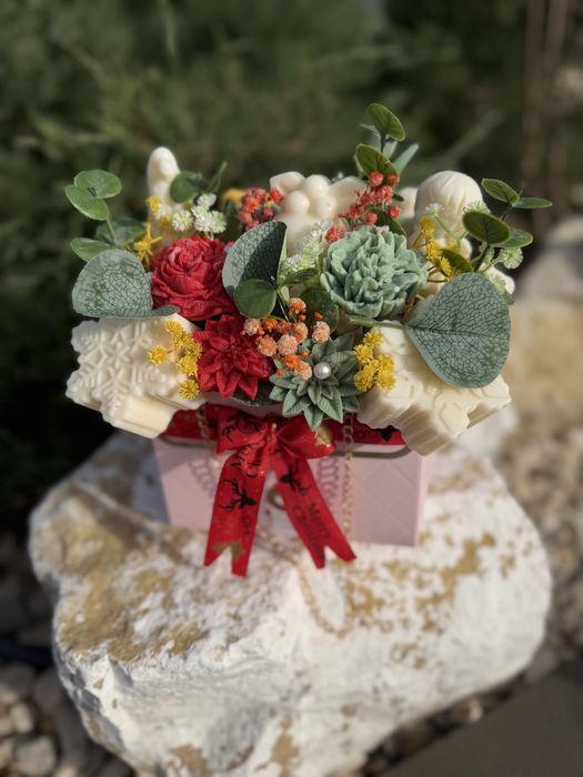 Buchet din ceară de soia parfumată – cadoul perfect, handmade!