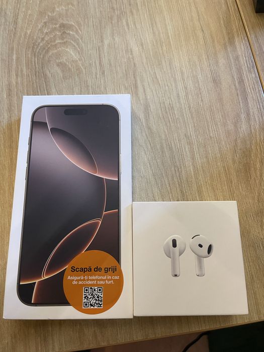 Iphone 16 pro max 256gb gold+airpods 4
