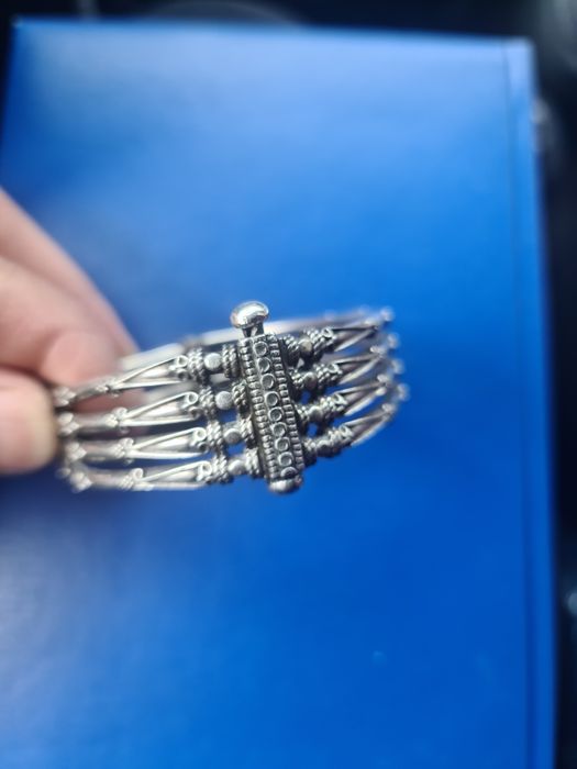 N Bratara argint masiv 925,fixa 4 rânduri,modele tribale,deosebita