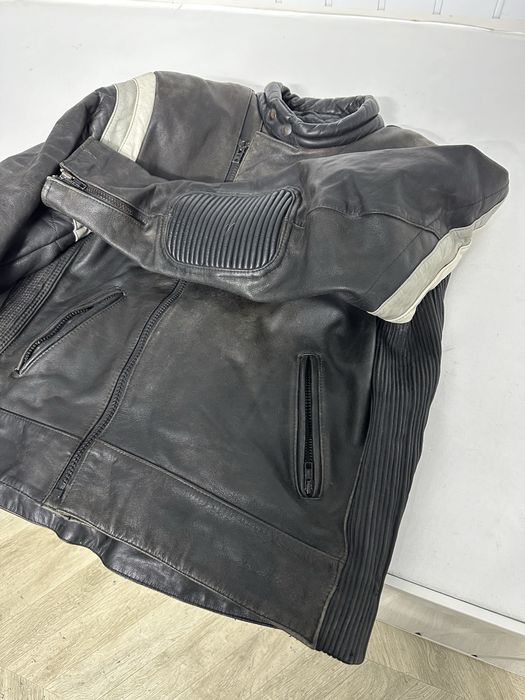 Geaca moto piele 58 XXL retro chopper