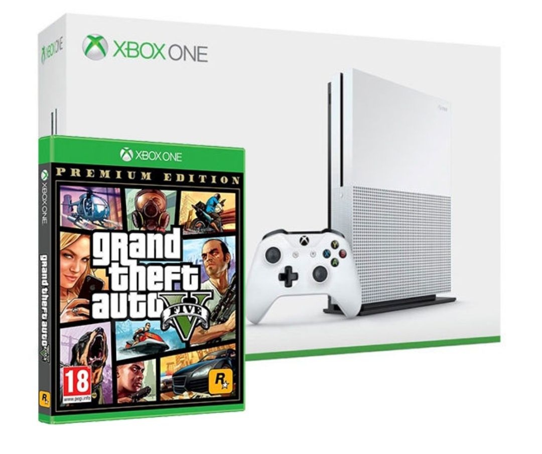 Xbox One S HDR 4K 1T gb Fullbox GTA 5 Edition Fifa Fortnite