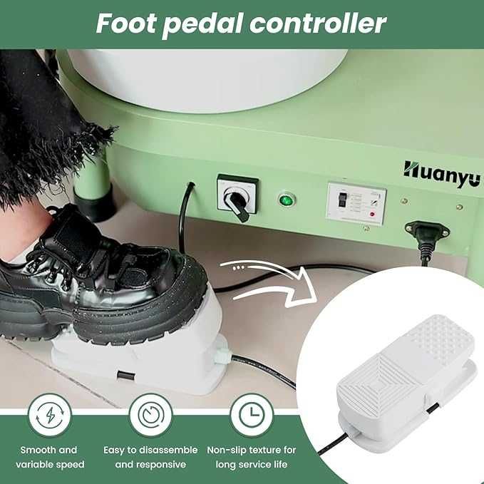 Mașină pentru ceramică Huanyu de 25cm cu pedală
