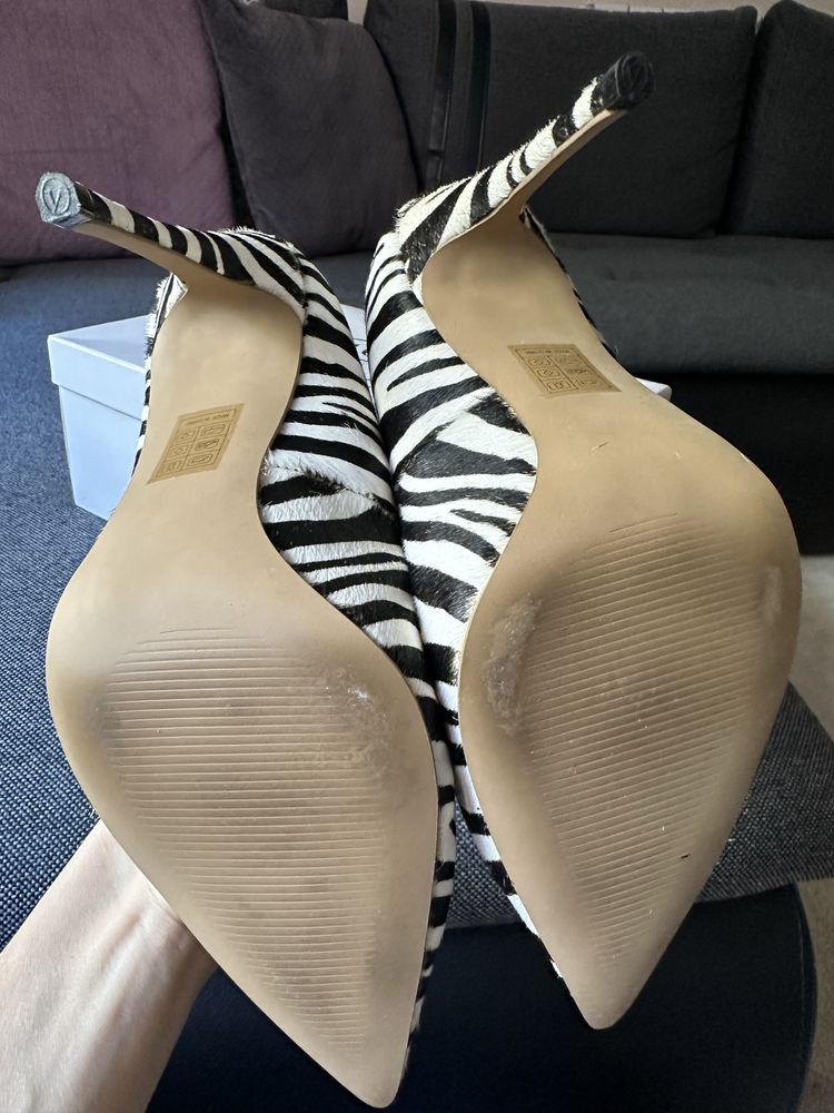 Steve Madden кожа с косъм 100% оригинални обувки с ток
