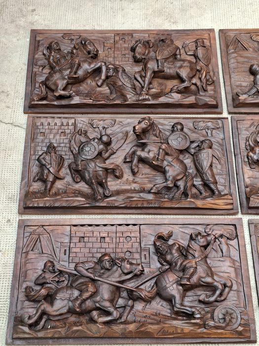 Tablou vechi, sculptura în lemn