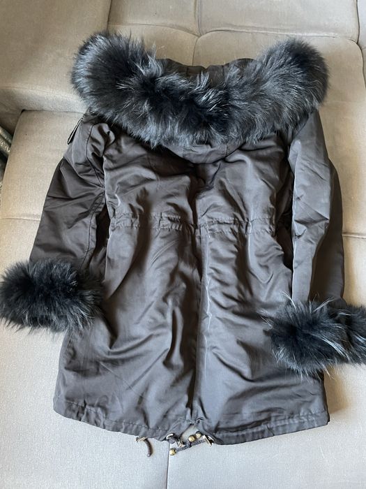 Дамска парка с естествен косъм