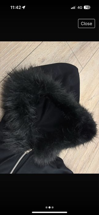 hanorac cu blana pe gluga