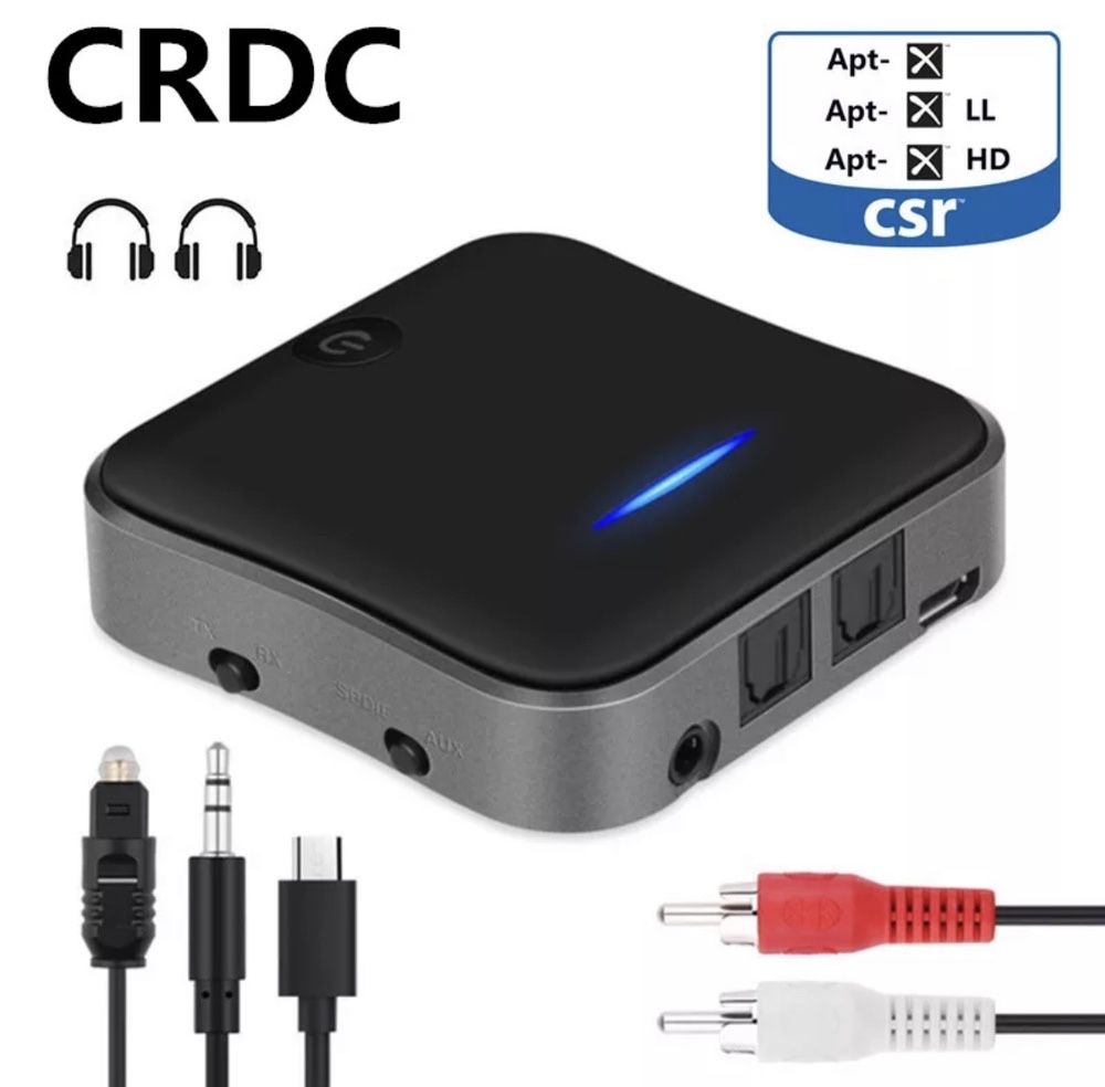 Bluetooth 2 in 1 Receiver Transmitter Optic Aptx HD 5.0 CSR 8675 Nou