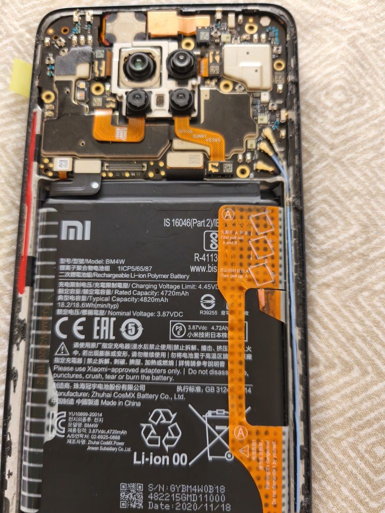 Telefon  Xiaomi 10t lite 5g pentru piese, dysplay