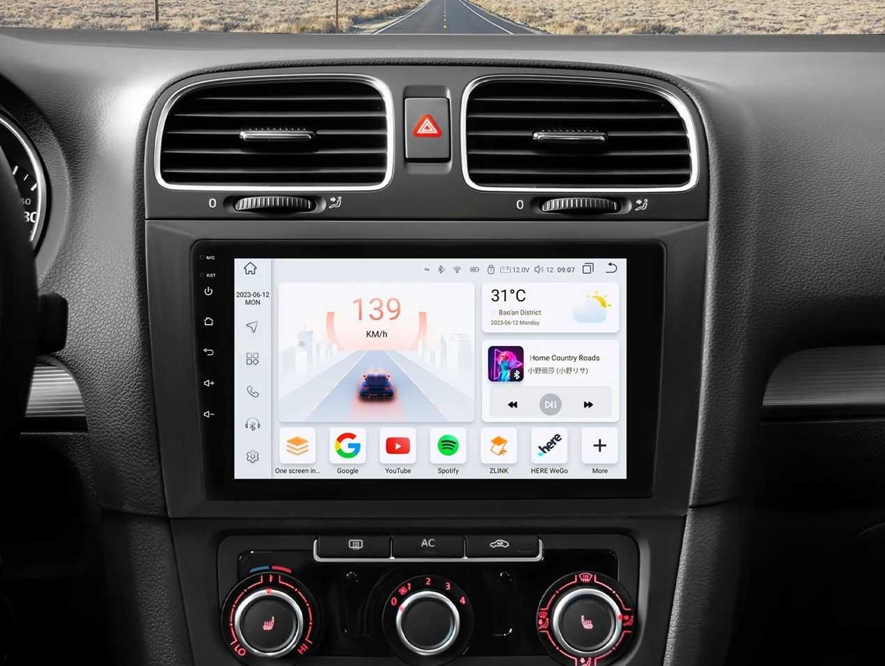 Мултимедия 9" За VW GOLF 6 Android 13 CARPLAY навигация RDS GPS