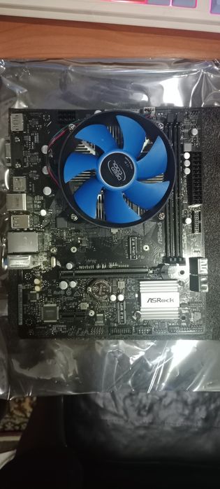 Продам комплект материнка+процессор+кулер