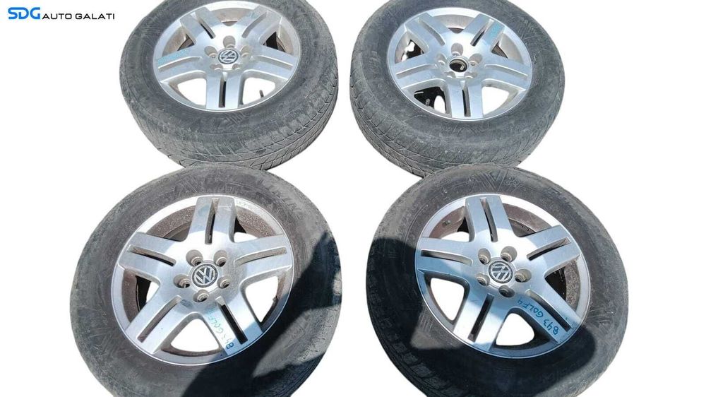 Set 4 Jante Roti Aliaj 195 65 15 R15 5x100 6Jx15H2 ET38 Volkswagen Bora 1998 - 2005 Cod 1J0601025Q [M8489]