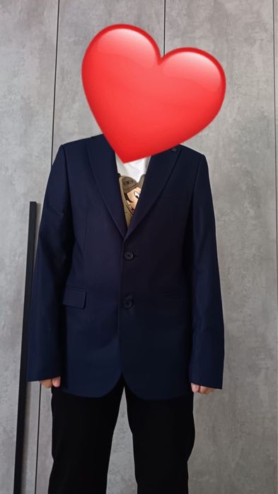 Темно синий пиджак с жакетом внутри