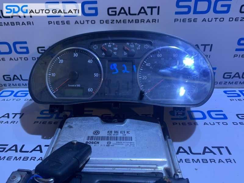 Kit Pornire Complet ECU Calculator Motor Cip Cheie si Ceas Bord cu Imobilizator VW Polo 9N 1.9 TDI AXR 2002 - 2008 Cod 038906019NC 0281011819 [LR0079]