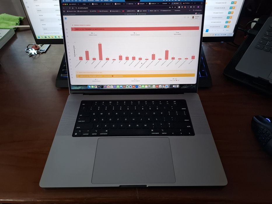 Продавам личния Macbook pro 16 inch M1 PRO 16Ram 1TB SSD, 155 цикъла