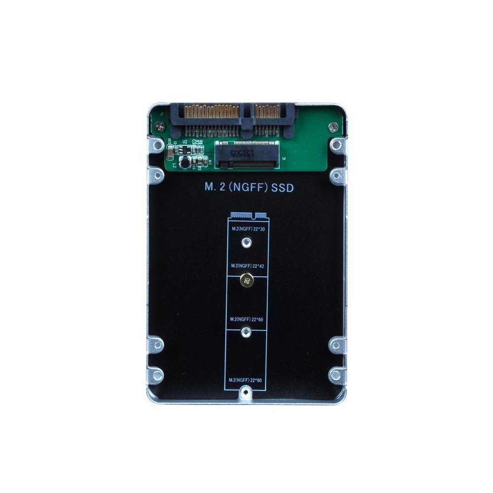 Caddy Convertor M.2 NGFF SSD to 2.5" SATA3, Aluminium - кутия M.2