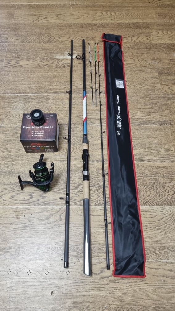 SET FEEDER PRO FL ROYAL X Feeder 3.60m + Mulineta SPARKLER SP5000