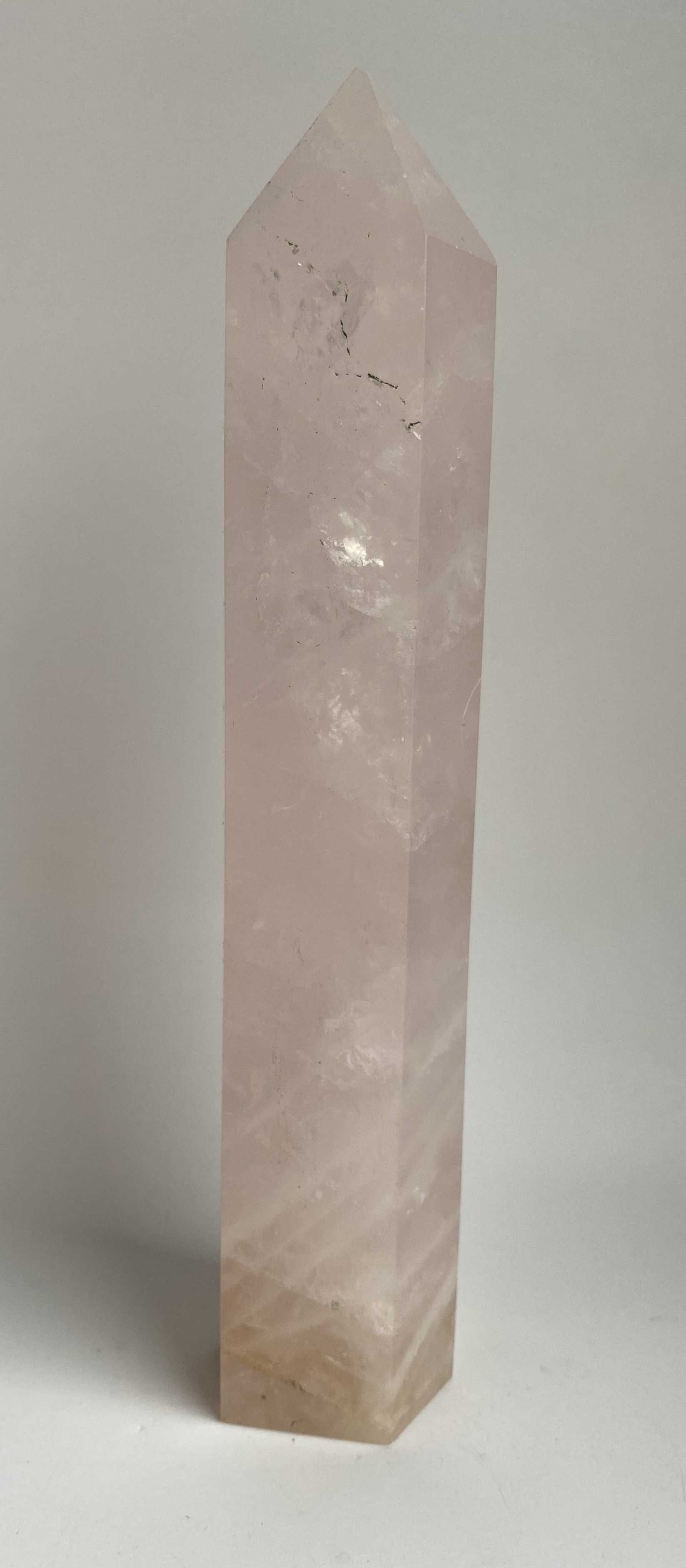 Cristale/Minerale - Cuart Roz - Obelisc piatra semipretioasa