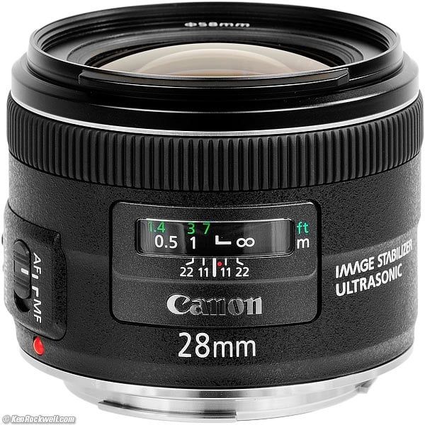 Obiectiv Canon 28mm F:2.8  EF IS - wide full-frame