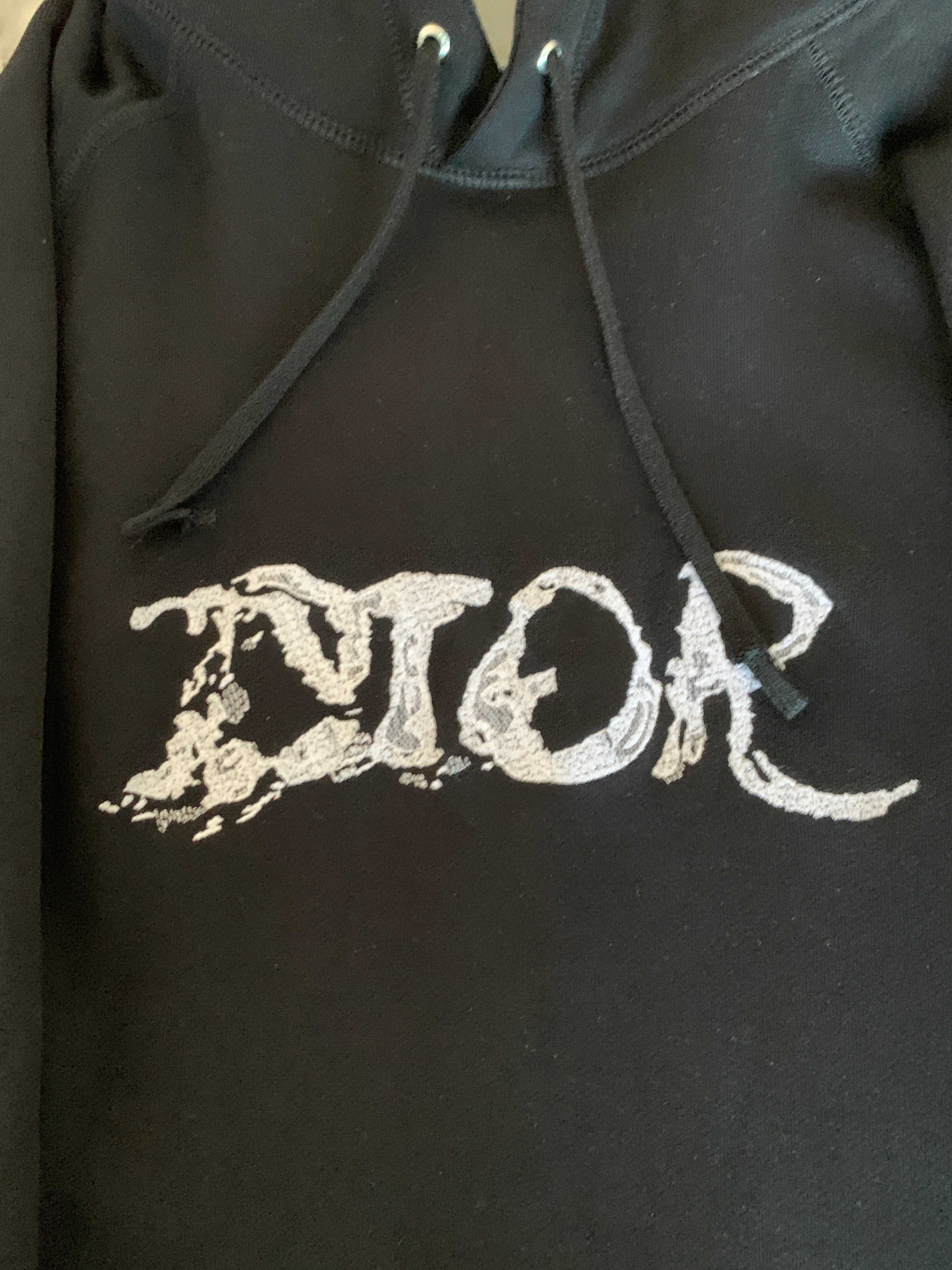 Dior x Peter Doig Embroidered Logo Hooded Sweatshirt 'Black'