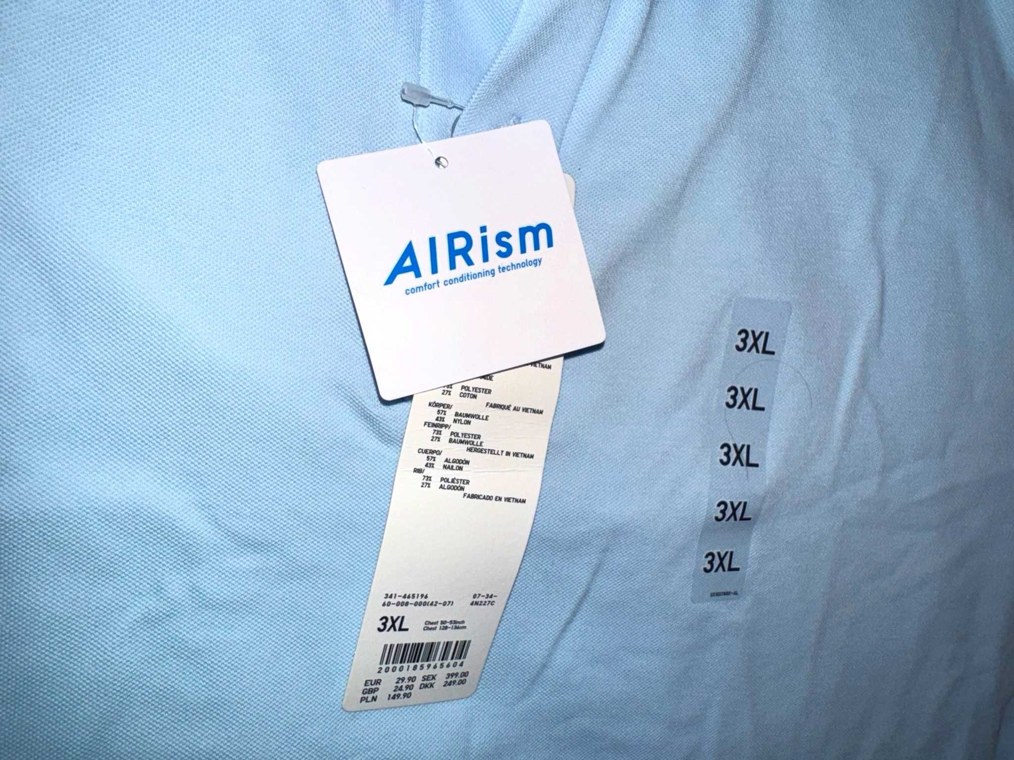 Tricou UNIQLO AIRism, model polo, marimea 3XL, NOU