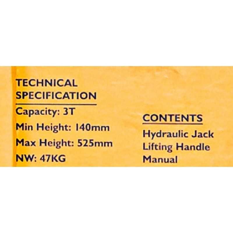 Професионален крик крокодил  екстра дълъг  3Т JCB , (140-525mm)