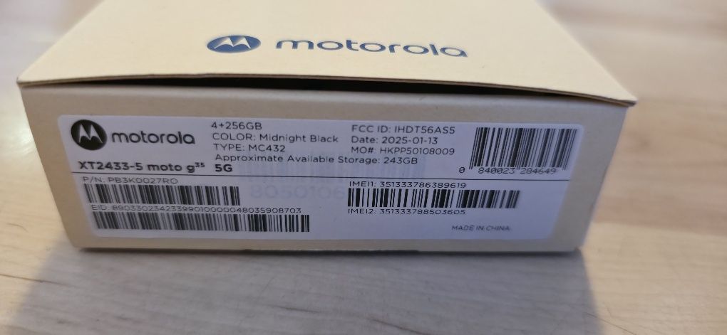 Motorola Moto G35 XT2433-5 5G 4/256gb - чисто нов