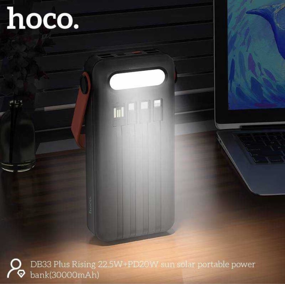 Hoco DB33 Plus Rising Power Bank 30000mAh San Solar 22.5W+PD20W QC3.0